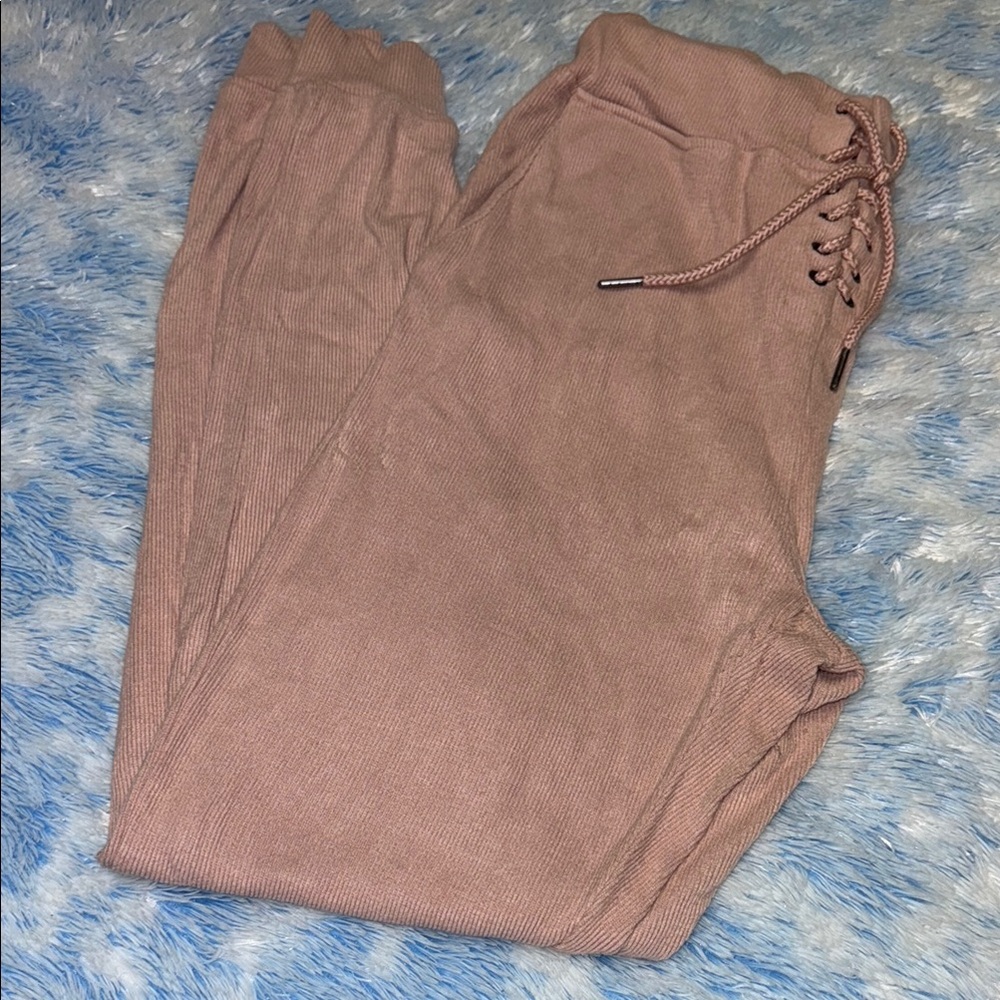 Vintage Havana Lounge Cozy Blush Pink Jogger Pants